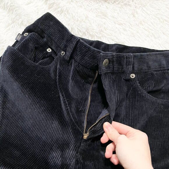 Women Lauren Ralph Lauren Corduroy Straight Leg Jeans in Midnight Blue Size 10 - Picture 7 of 10